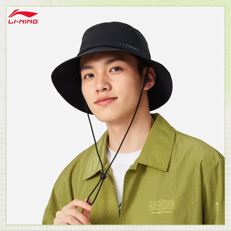 Mens Fashion Bucket Hat - LI-NING スポーツライフシリーズ ユニセックス LN 防水バケットハット 快適でファッショナブルなレジャーキャップ