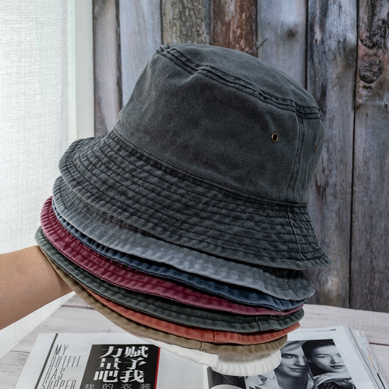 Mens Fashion Bucket Hat - 新しいユニセックスバケットハットファッション洗浄デニムキャップデザイン男性パナマ帽子女性の夏の屋外カジュアル日焼け止めバイザー漁師キャップ