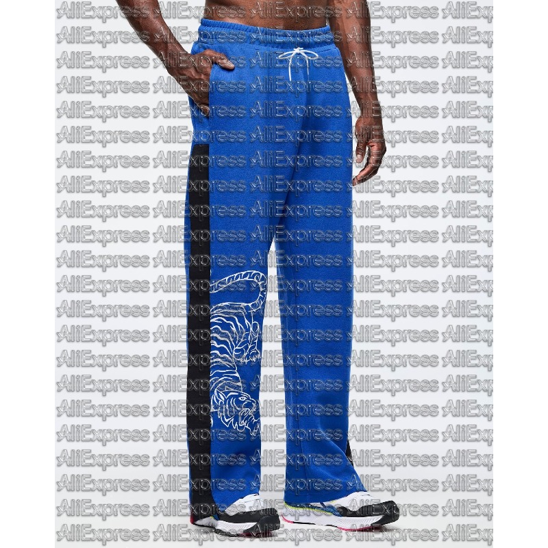 Mens Fashion Trend 2026 - 2026春夏売れ筋ZW新作トレンド個性プリント3Dブルーゆったりパンツ男女兼用カジュアルスポーツパンツ
