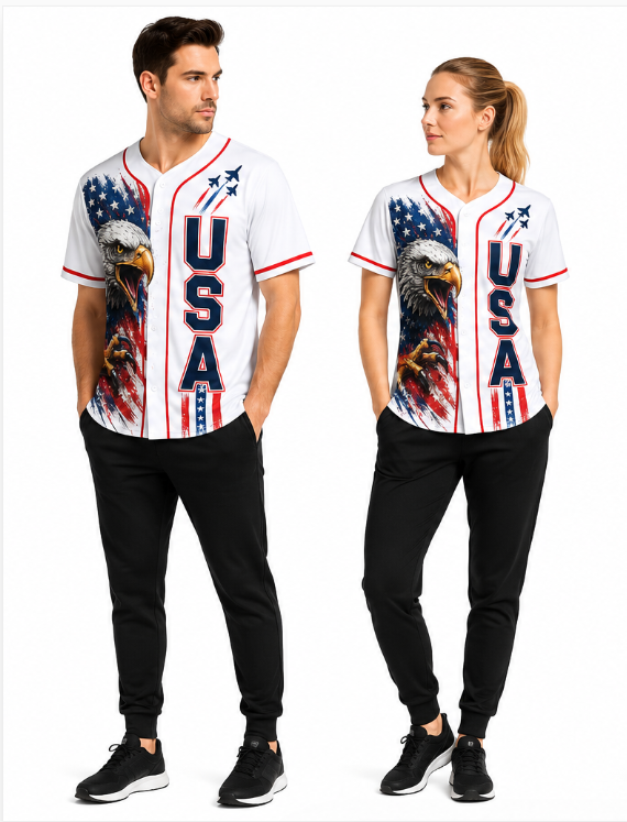 Mens Fashion Baseball Jersey - 野球ジャージ USA 250 野球ジャージ レトロ自由の女神グラフィックシャツ メンズ