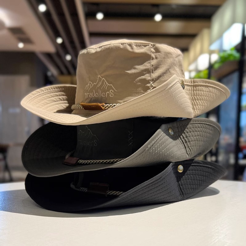 Mens Fashion Bucket Hat - 新しいファッション夏のバケツ帽子男性女性屋外釣りキャンプハイキング帽子通気性抗 UV 防風太陽の帽子