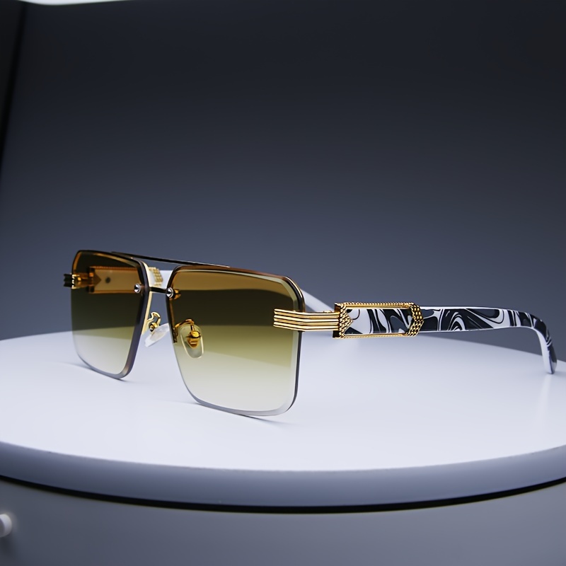 Men'S Fashion Rimless Glasses - ファッション女性リムレスサングラス男性人気フレームレスサングラス男性女性クラシックスクエア旅行シェード UV400