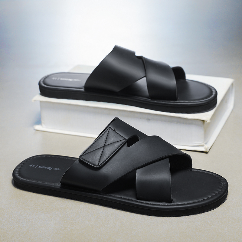 Men Fashion Korean Style - メンズスリッパ 2026 新しい夏のレジャー韓国ファッションスポーツサンダル軽くて快適な平底プラスサイズサンダル 46