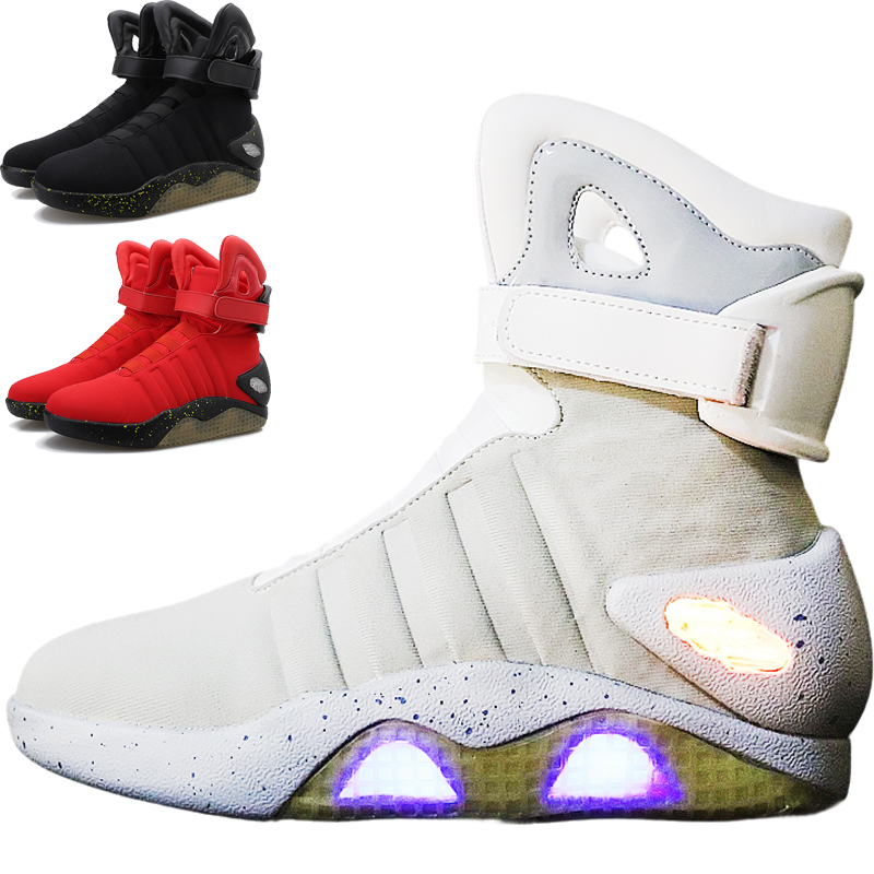 Mens Fashion Trend 2026 - 2026年ニューフューチャートレンドファッションスタイルブーツ大人用USB充電式LEDライトシューズ男女兼用