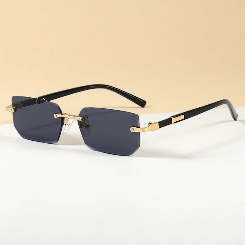 Men'S Fashion Rimless Glasses - ファッションリムレスサングラス男性女性人気フレームレスサングラス男性女性クラシックスクエア夏旅行用シェード