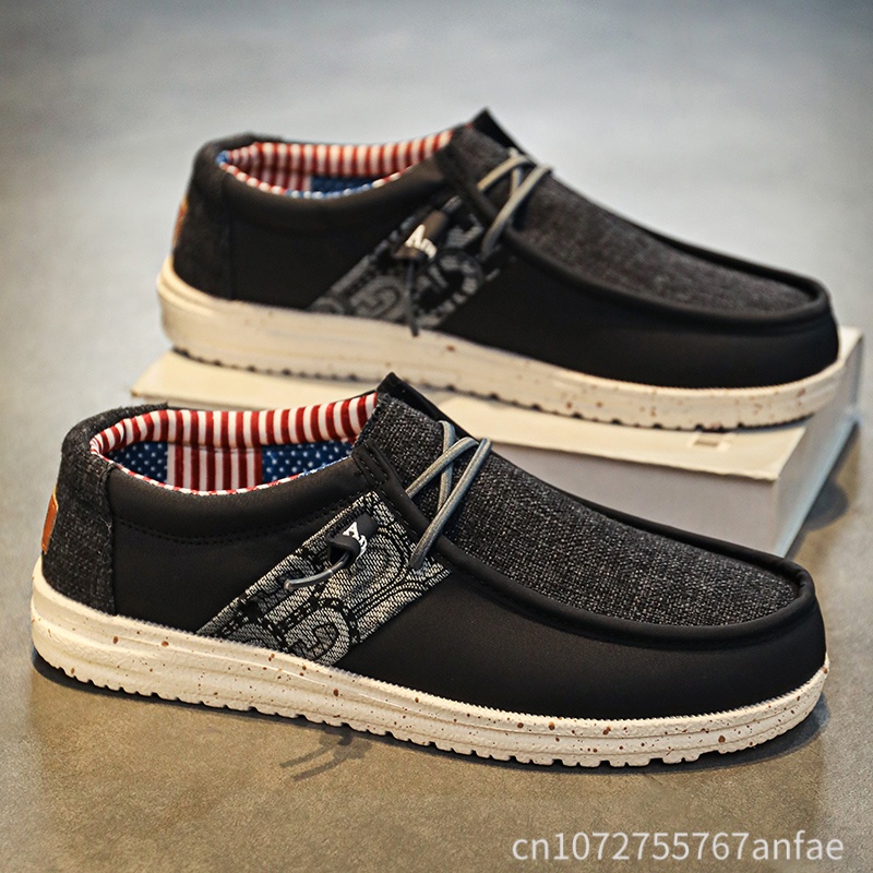 Men'S Fashion Loafers Shoes - ホット販売ブルー/ブラック男性ローファーファッションコンフォートスリッポン男性フラットシューズ軽量メンズカジュアルシューズプラスサイズ 48 ザパティラス