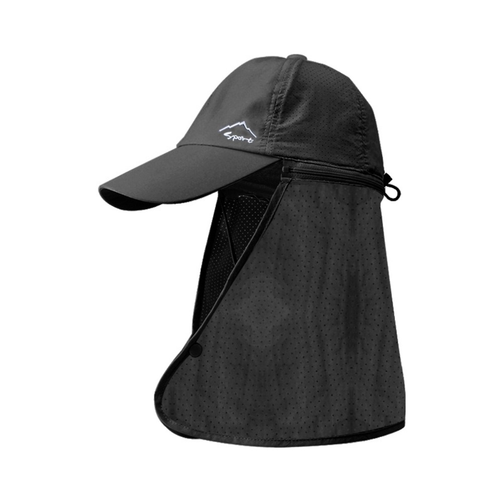 Mens Fashion Bucket Hat - ファッションフェイスマスクマンサンハットメッシュ通気性日焼け止めバケットハット取り外し可能なショールワイドつば屋外釣りキャップ庭仕事用