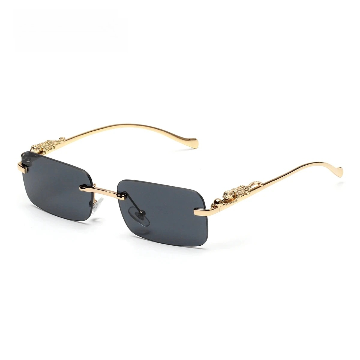 Men'S Fashion Rimless Glasses - リムレスサングラス UV400 ファッションスクエアメタルメガネ メンズ レディース デザイナーブランド