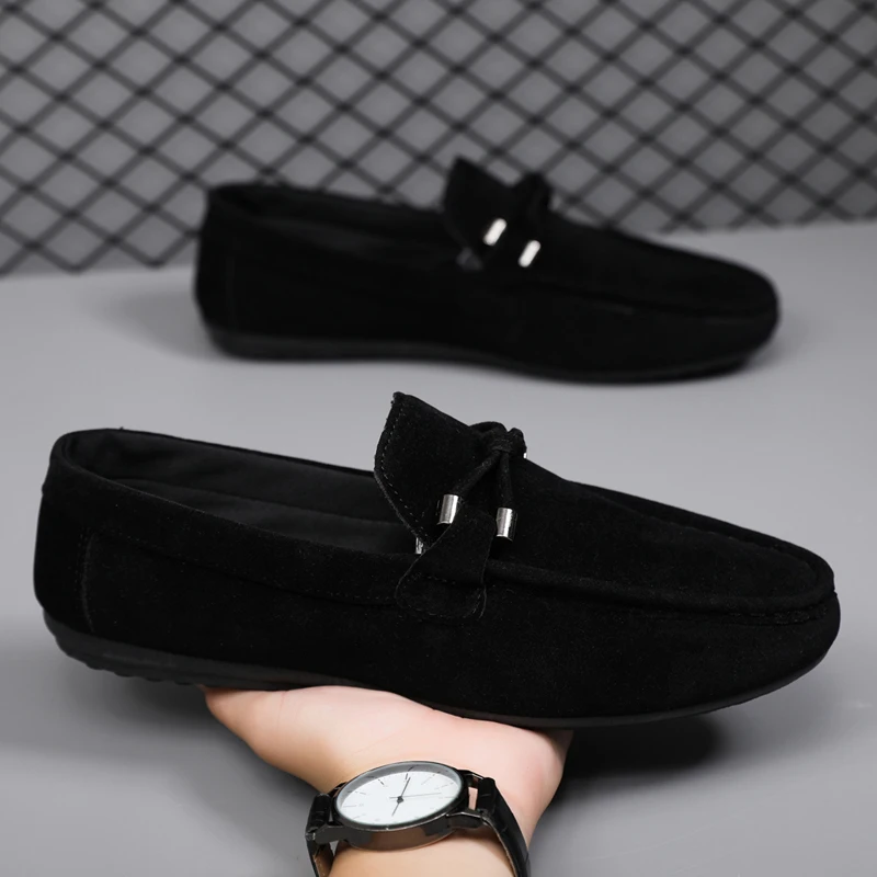 Men'S Fashion Loafers Shoes - 男性カジュアルシューズファッションメンズシューズ手作りスエードレザーメンズローファーモカシンスリップオンメンズフラット男性ドライビングシューズ