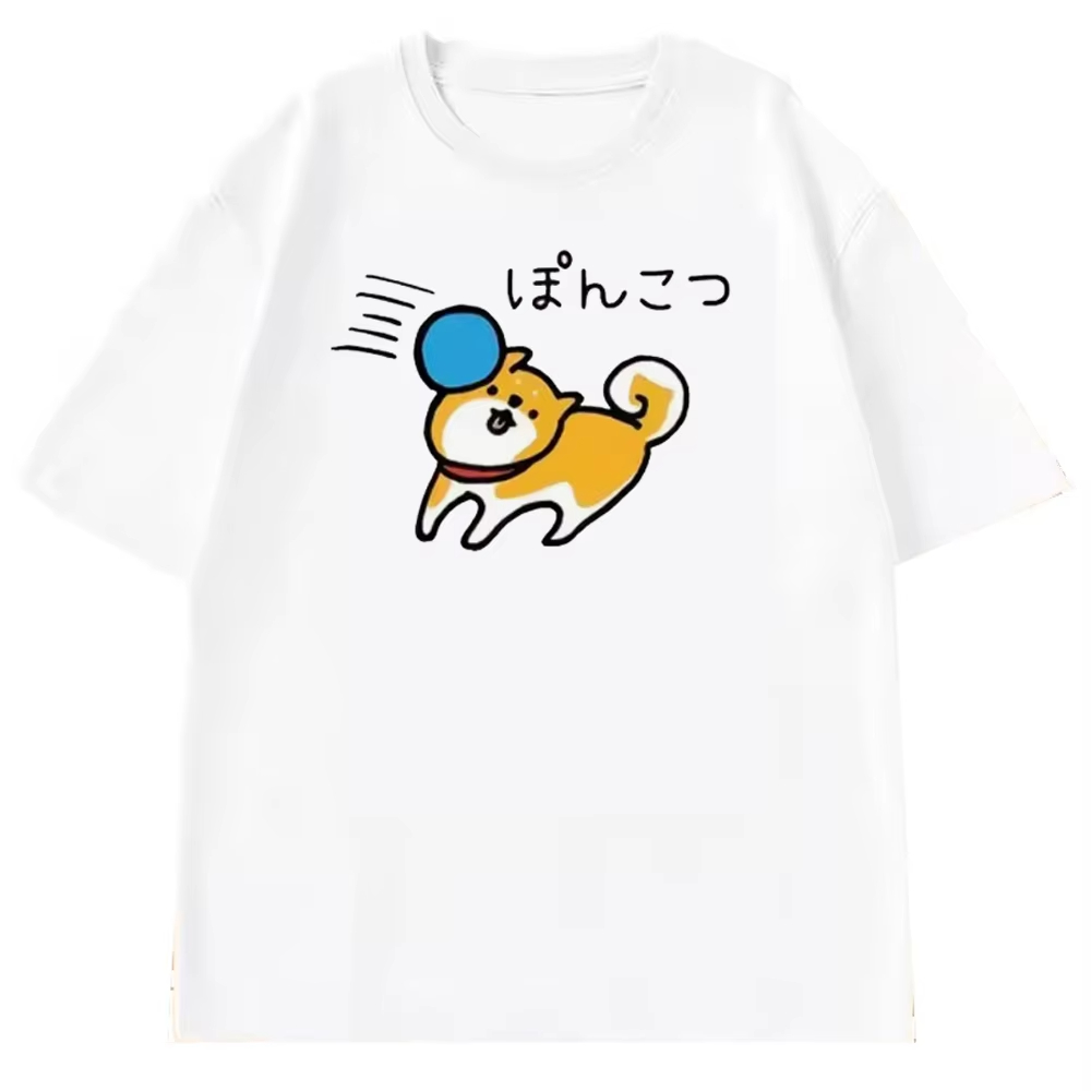 Mens Fashion In The 2000S - 面白い柴犬シャツガールデジタルアニメグラフィック80年代ヴィンテージトレンディTシャツ2000年代韓国服クラシック快適な美的感覚