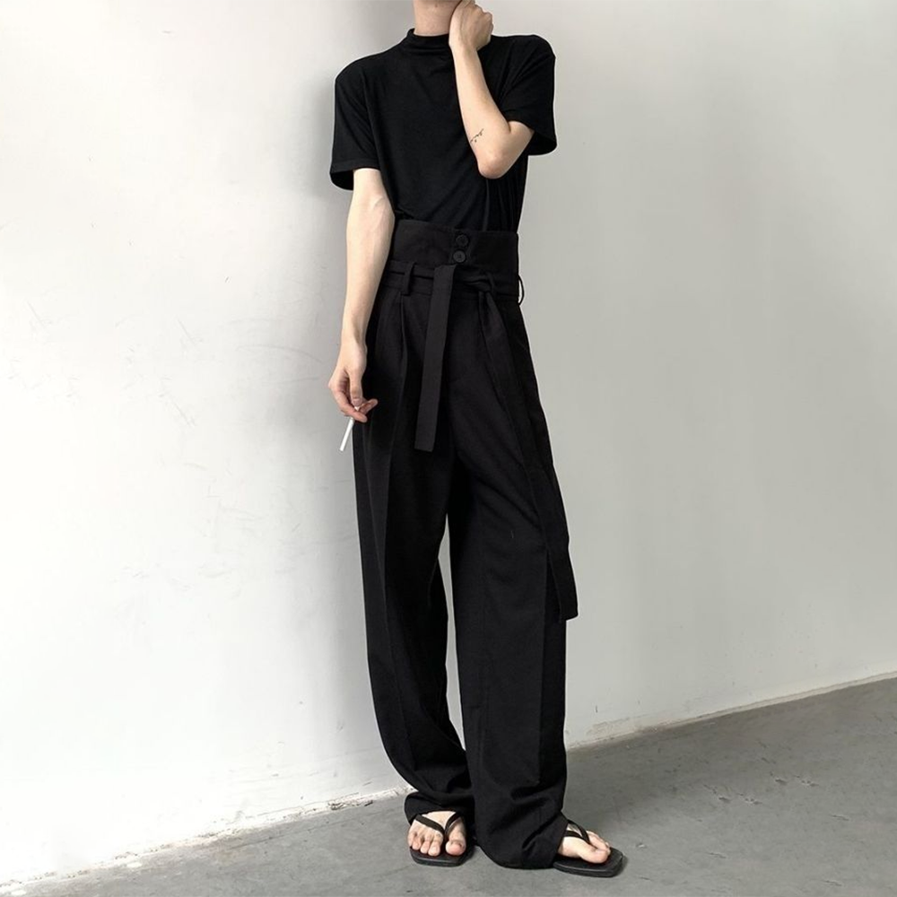 Mens Fashion Trend 2026 - XS-5XL メンズリボン装飾ニッチ Y2k ズボン春ストリートファッション若者トレンドアウトドアカジュアルズボン紳士服 2026 新しい