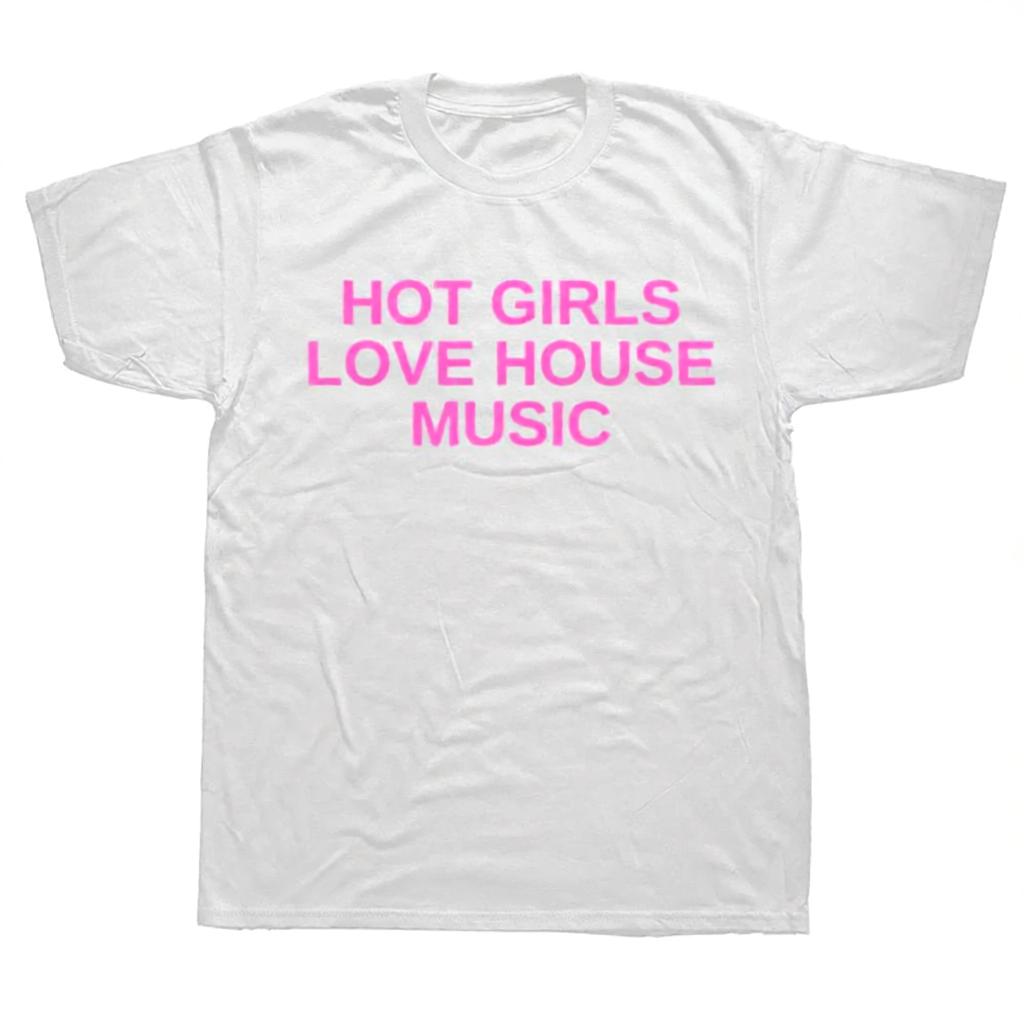 Mens Fashion In The 2000S - 面白いホットガールズラブハウスミュージックDJテクノレイブEDMグラフィックTシャツメンズファッションカジュアルTシャツゴシック2000年代Y2Kプロモ服