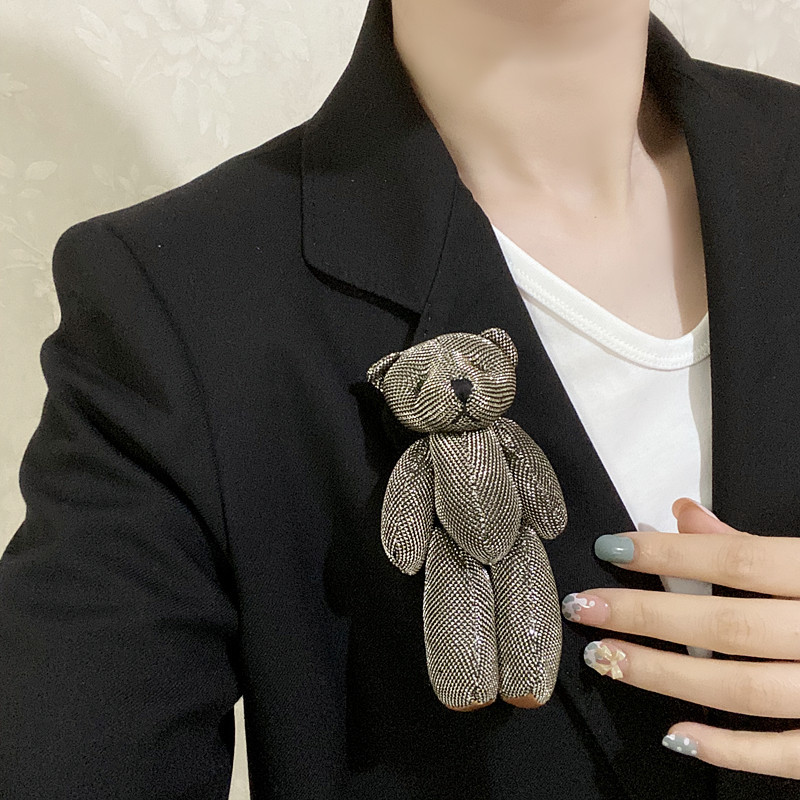 韓国スタイルのクラシック女性男性かわいいクマブローチピンファ - Men Fashion Korean Style のレビューと価格