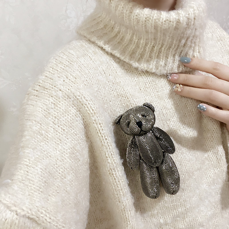 韓国スタイルのクラシック女性男性かわいいクマブローチピンファ - Men Fashion Korean Style のレビューと価格