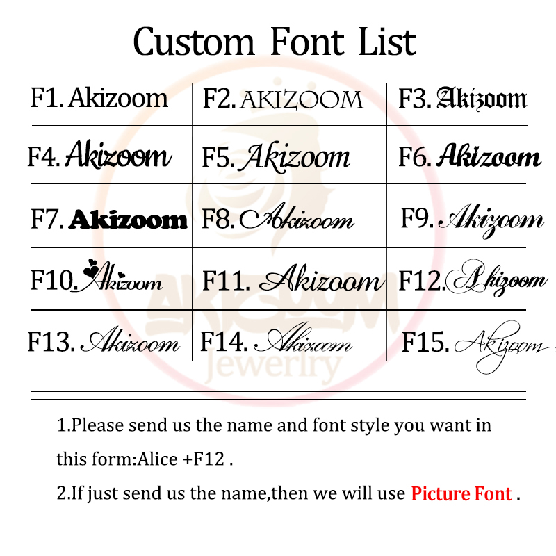 Akizoom カスタム名ジルコンレターネックレスブレスレッ - Men'S Fashion Jewelry Bracelets のレビューと価格
