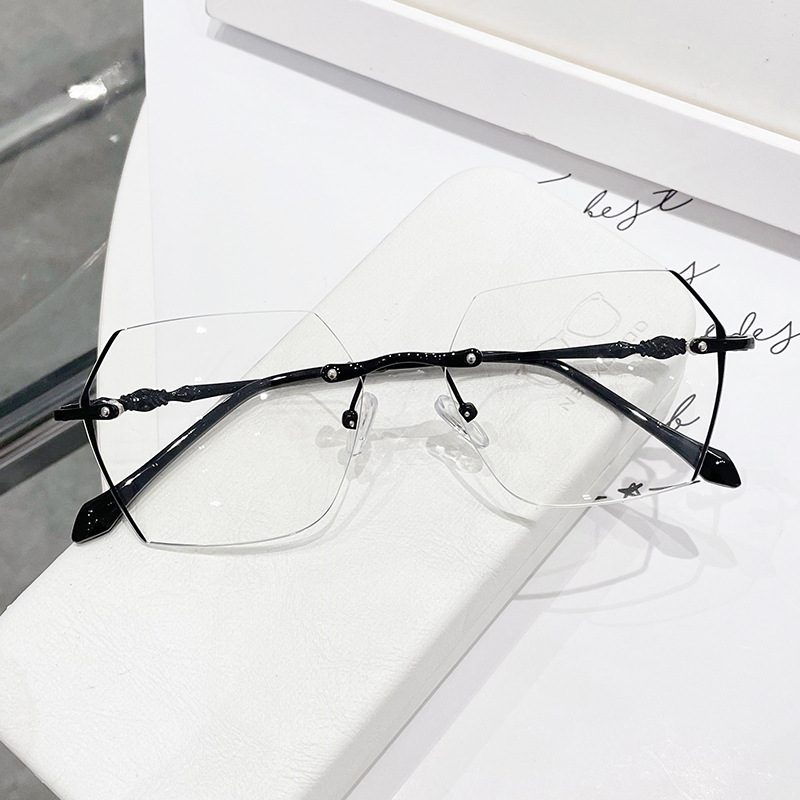 リムレス近視メガネ女性ヴィンテージ青色光コンピュータ眼鏡男性 - Men'S Fashion Rimless Glasses のレビューと価格