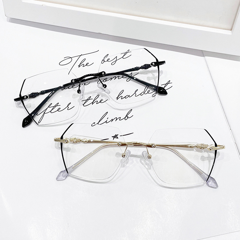 リムレス近視メガネ女性ヴィンテージ青色光コンピュータ眼鏡男性 - Men'S Fashion Rimless Glasses のレビューと価格