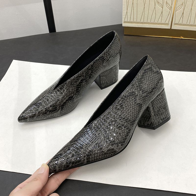 秋のラグジュアリーセクシーパンプス、スネークスキン柄ハイヒー - Mens Fashion Dress Shoes のレビューと価格