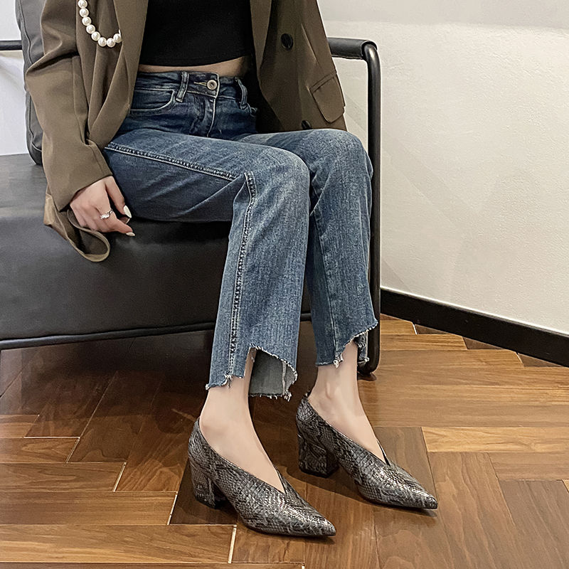 秋のラグジュアリーセクシーパンプス、スネークスキン柄ハイヒー - Mens Fashion Dress Shoes のレビューと価格