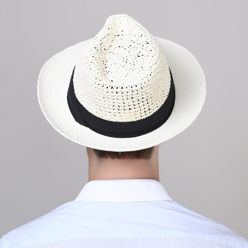 ユニセックスサンキャップつば広メンズサマーリネンストローサン - Mens Fashion Bucket Hat のレビューと価格