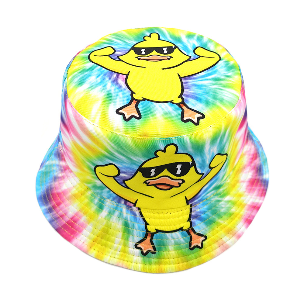 面白い漫画アヒルプリントバケットハット女性男性夏の屋外旅行日 - Mens Fashion Bucket Hat のレビューと価格