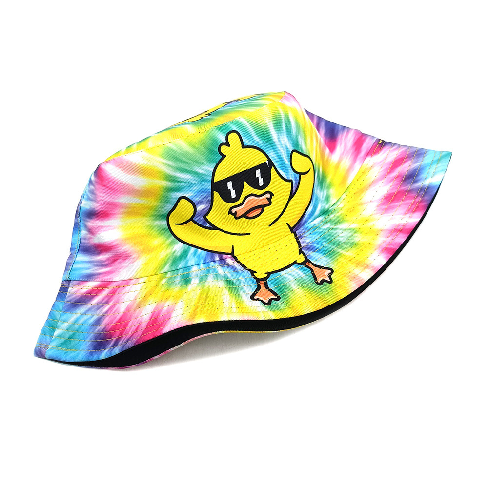 面白い漫画アヒルプリントバケットハット女性男性夏の屋外旅行日 - Mens Fashion Bucket Hat のレビューと価格