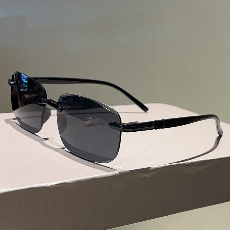 ファッションパイロットサングラス男性高級ブランドヴィンテージ - Men'S Fashion Rimless Glasses のレビューと価格