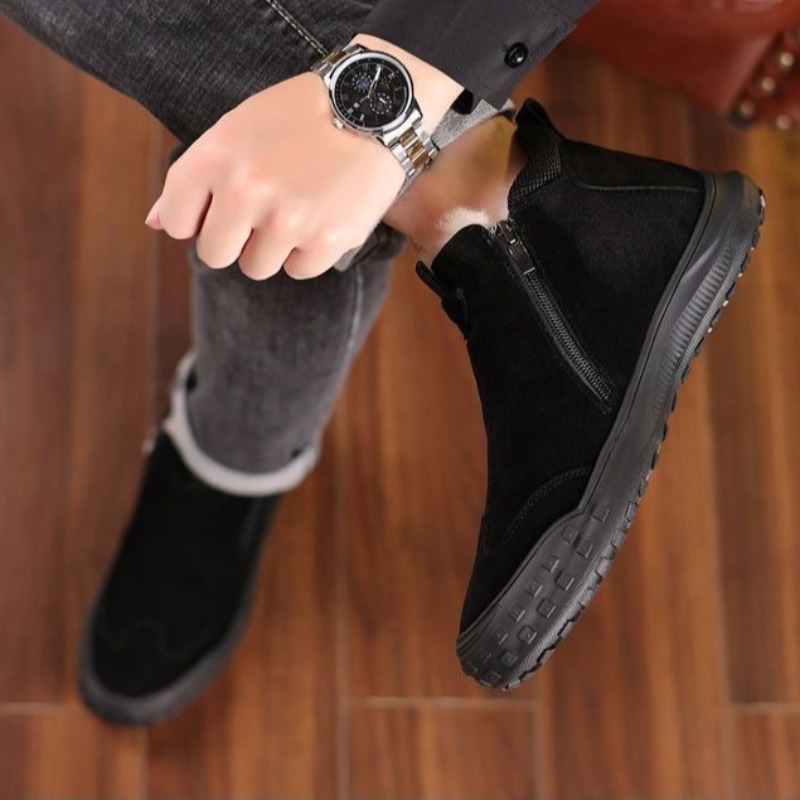 冬のメンズシューズ豪華な暖かい綿の靴ファッションハイトップカ - Men'S Fashion Loafers Shoes のレビューと価格