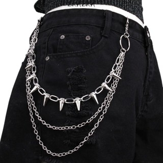 ユニセックス ヒップホップ パンクロック メタル ウエストチ - Jeans Pants Fashion Men のレビューと価格
