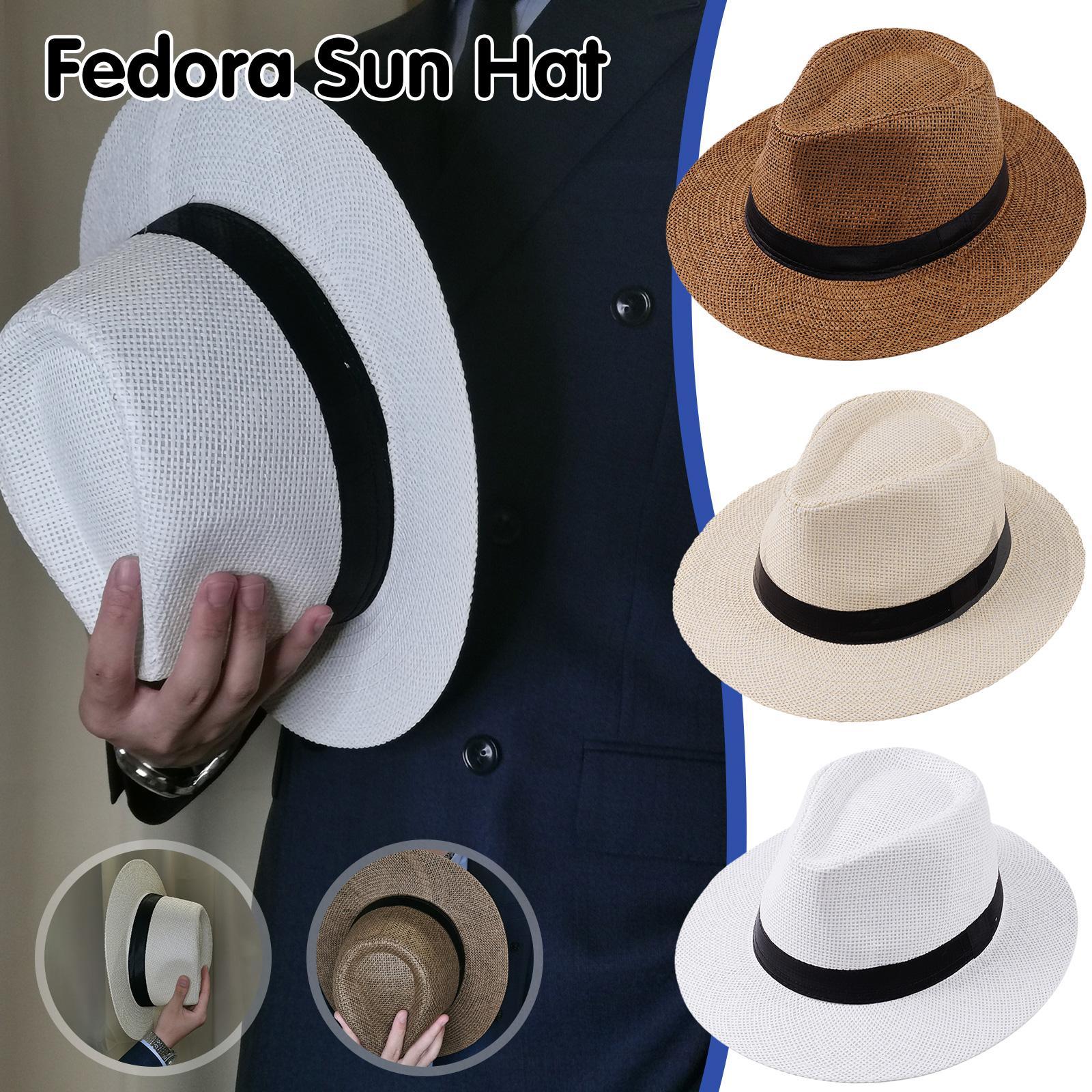 男性夏パナマ麦わら帽子ナチュラルファッショントレンディビーチ - Mens Fashion Bucket Hat のレビューと価格