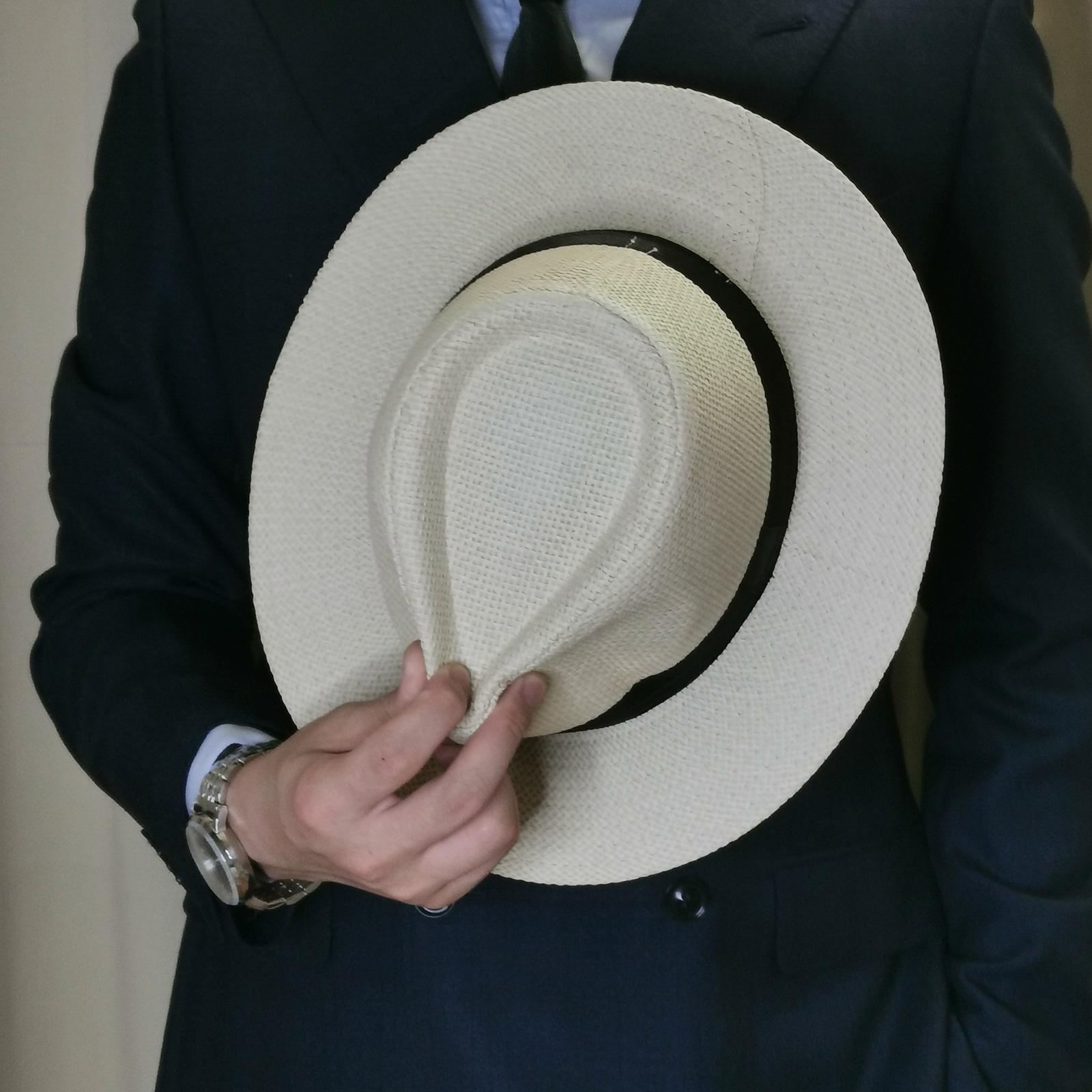 男性夏パナマ麦わら帽子ナチュラルファッショントレンディビーチ - Mens Fashion Bucket Hat のレビューと価格