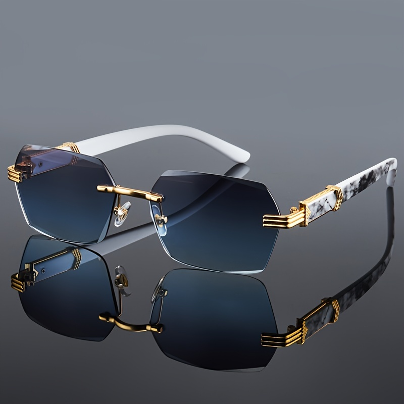 ファッション女性リムレスサングラス男性人気フレームレスサング - Men'S Fashion Rimless Glasses のレビューと価格