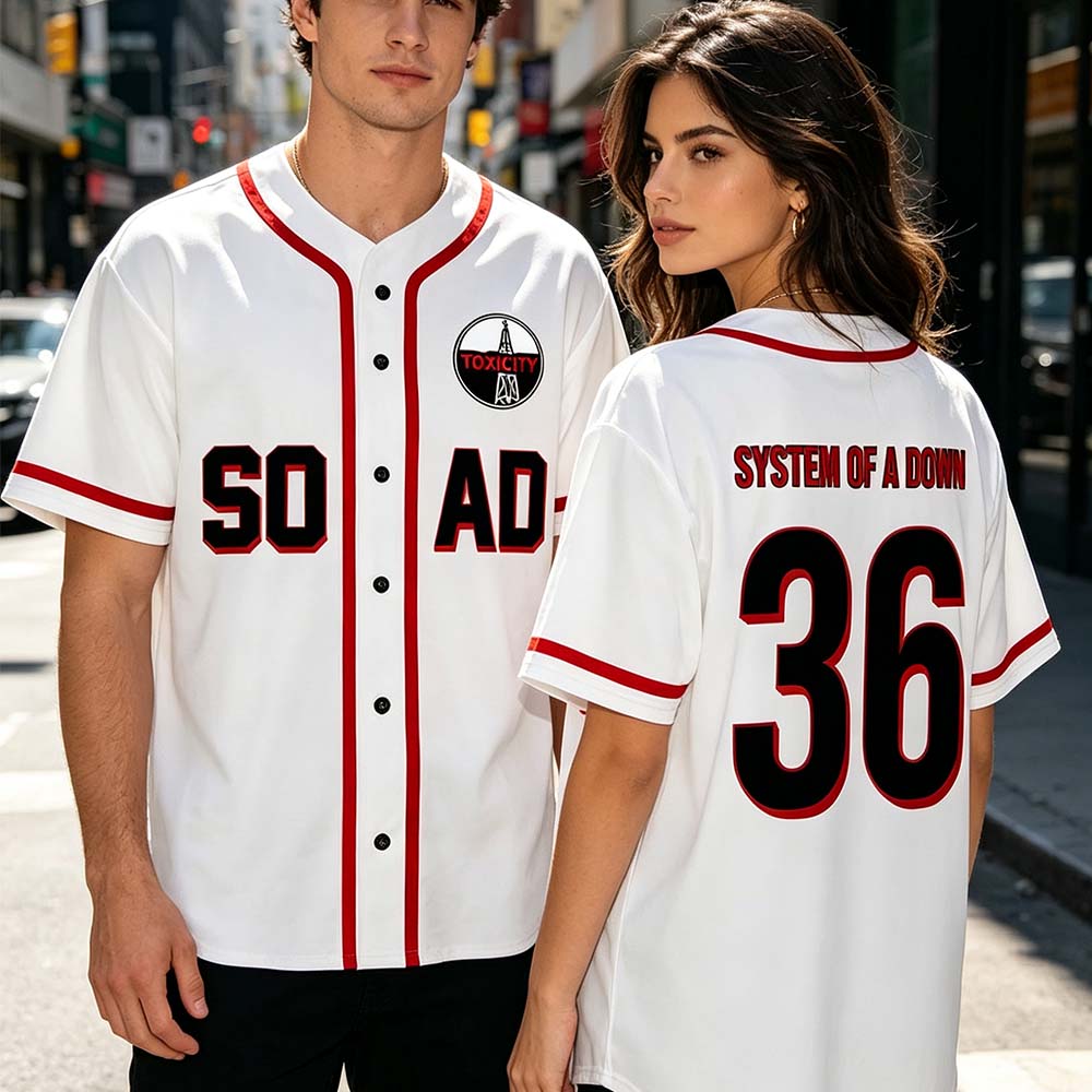 システム・オブ・エー・ダウン ベースボールジャージ ツアー2 - Mens Fashion Baseball Jersey のレビューと価格