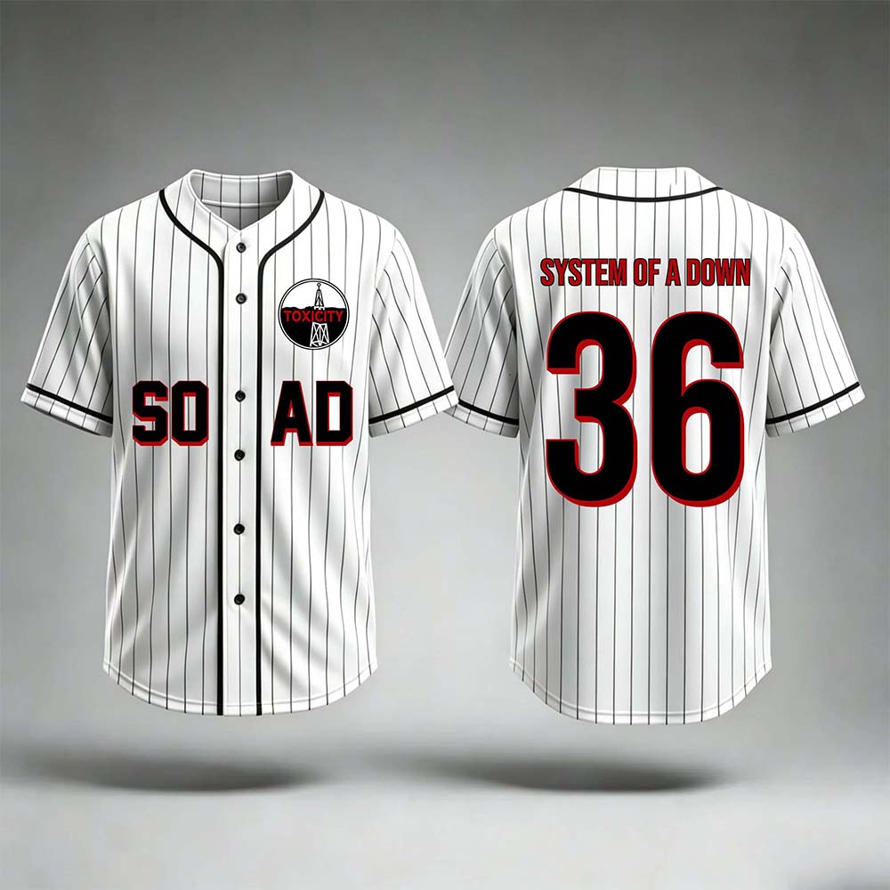 システム・オブ・エー・ダウン ベースボールジャージ ツアー2 - Mens Fashion Baseball Jersey のレビューと価格