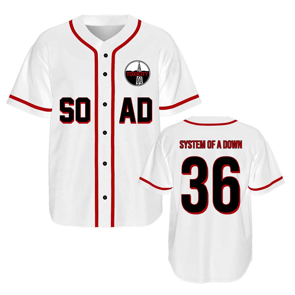 システム・オブ・エー・ダウン ベースボールジャージ ツアー2 - Mens Fashion Baseball Jersey のレビューと価格