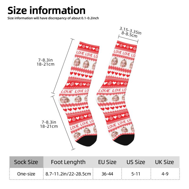 クリスマスパーソナライズされたカスタム顔写真ドレスソックスメ - Mens Fashion Dress のレビューと価格