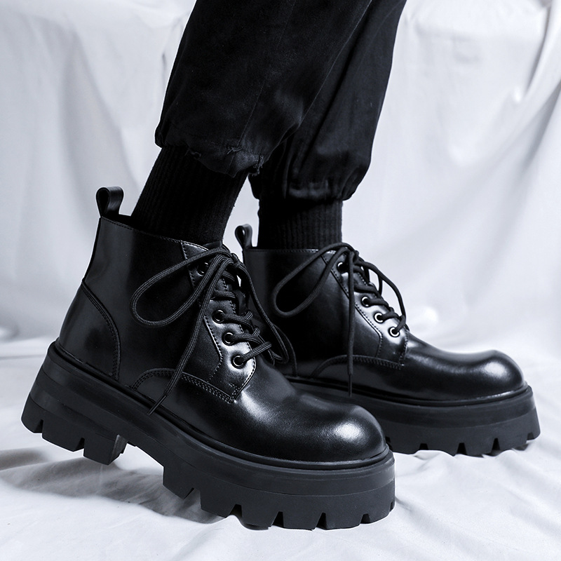 メンズファッションプラットフォームブーツレースアップオリジナ - Mens Fashion Dress のレビューと価格
