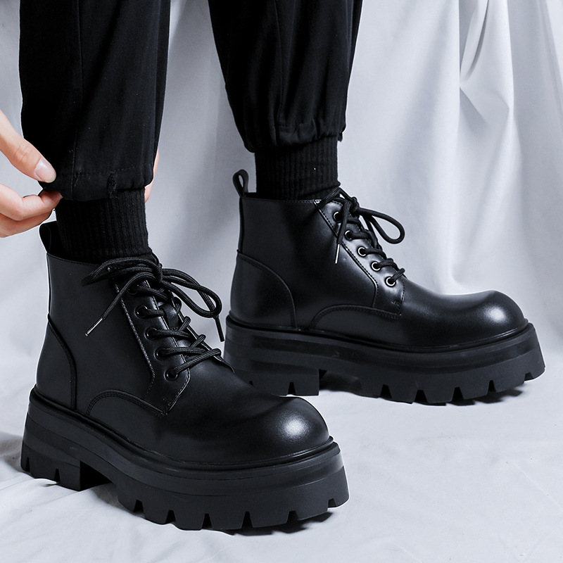 メンズファッションプラットフォームブーツレースアップオリジナ - Mens Fashion Dress のレビューと価格