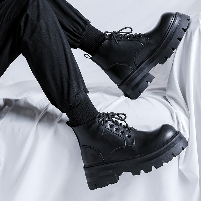 メンズファッションプラットフォームブーツレースアップオリジナ - Mens Fashion Dress のレビューと価格