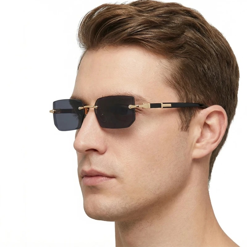 ファッションリムレスサングラス男性女性人気フレームレスサング - Men'S Fashion Rimless Glasses のレビューと価格