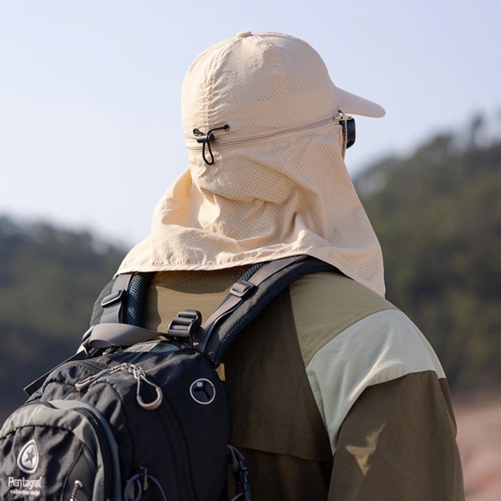 ファッションフェイスマスクマンサンハットメッシュ通気性日焼け - Mens Fashion Bucket Hat のレビューと価格