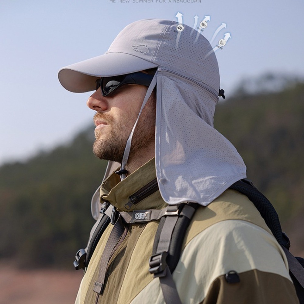 ファッションフェイスマスクマンサンハットメッシュ通気性日焼け - Mens Fashion Bucket Hat のレビューと価格