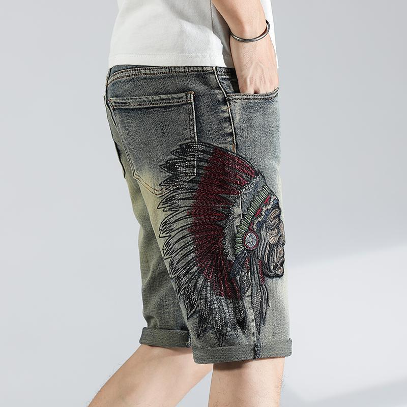 メンズマルチカラーデニムショーツ,ショートパンツ,デニム,ヒ - Jeans Pants Fashion Men のレビューと価格