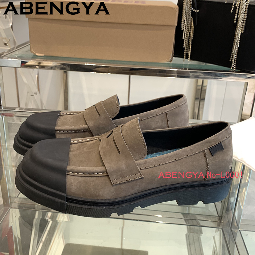 マルチカラー本革厚底ローファーシューズ レディース＆メンズ  - Men'S Fashion Loafers Shoes のレビューと価格