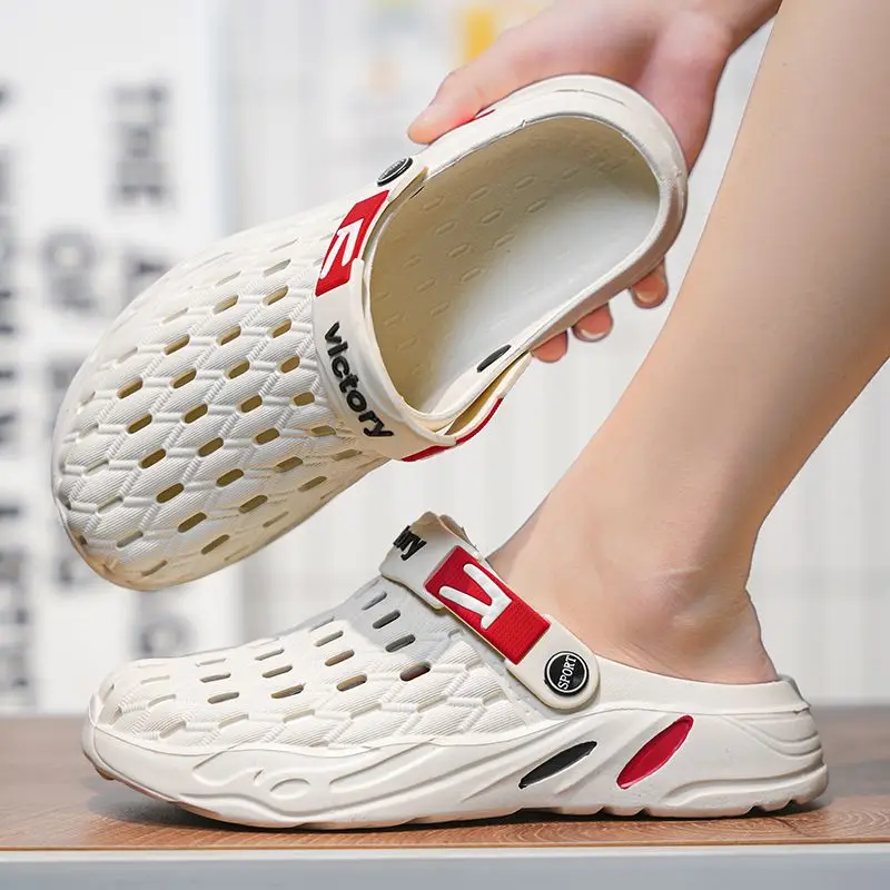 カジュアルスライド エヴァ メンズシューズ フラット 快適  - Men Fashion Korean Style のレビューと価格