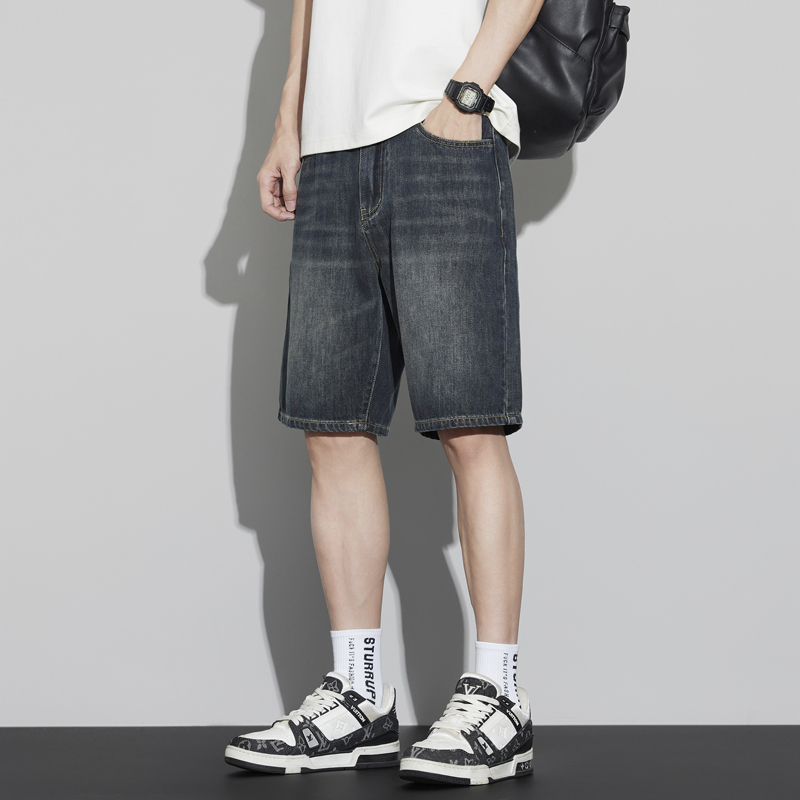 メンズヴィンテージデニムショートパンツ夏薄いファッションスト - Jeans Pants Fashion Men のレビューと価格