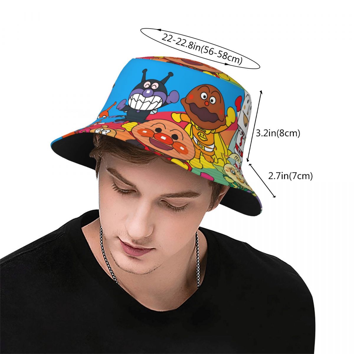 カスタムアンパンマン漫画バケットハット男性女性ファッションア - Mens Fashion Bucket Hat のレビューと価格