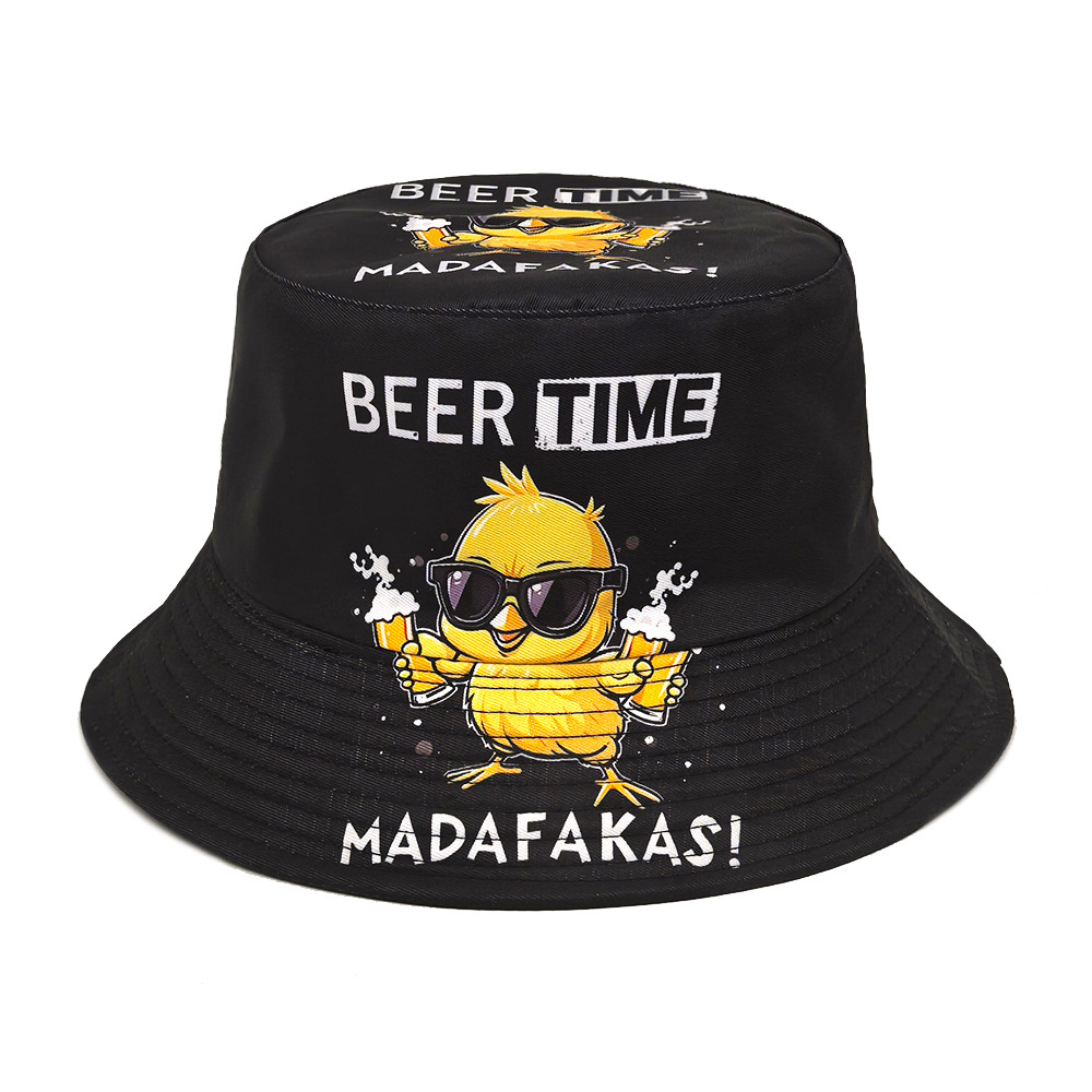 面白いアヒルプリントパナマ夏の日焼け止めサンハット女性男性日 - Mens Fashion Bucket Hat のレビューと価格