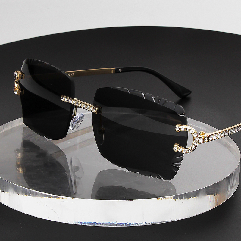 ファッションリムレススクエアサングラスヴィンテージダイヤモン - Men'S Fashion Rimless Glasses のレビューと価格
