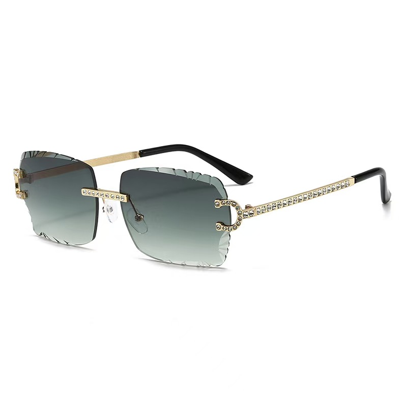 ファッションリムレススクエアサングラスヴィンテージダイヤモン - Men'S Fashion Rimless Glasses のレビューと価格